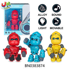 ALLOY GORILLA W/ARM PRESS,LIGHT,SOUND(3 COLOR MIXED) toys