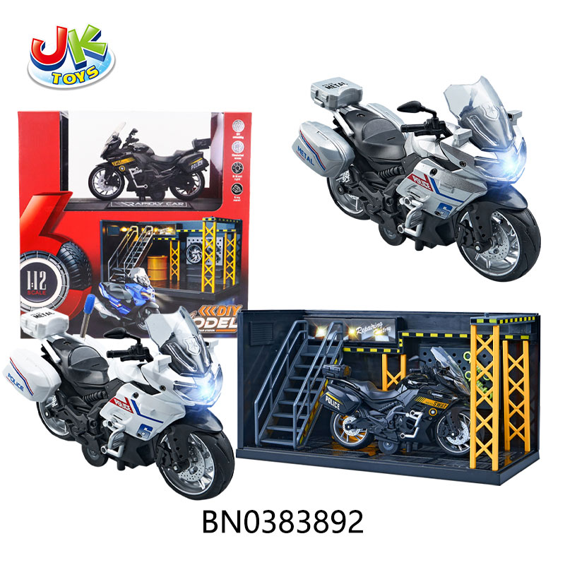 1:12 ALLOY PULL BACK MOTORCYCLE MODEL,W/MUSIC,LIGHTS,3 COLOR MIXED toys