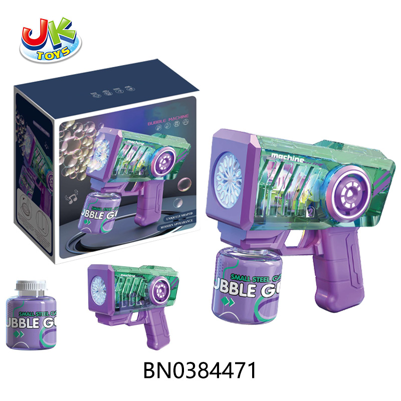 B/O BUBBLE GUN W/1 BOTTLE OF 90 ML BUBBLE WATER（PURPLE） toys