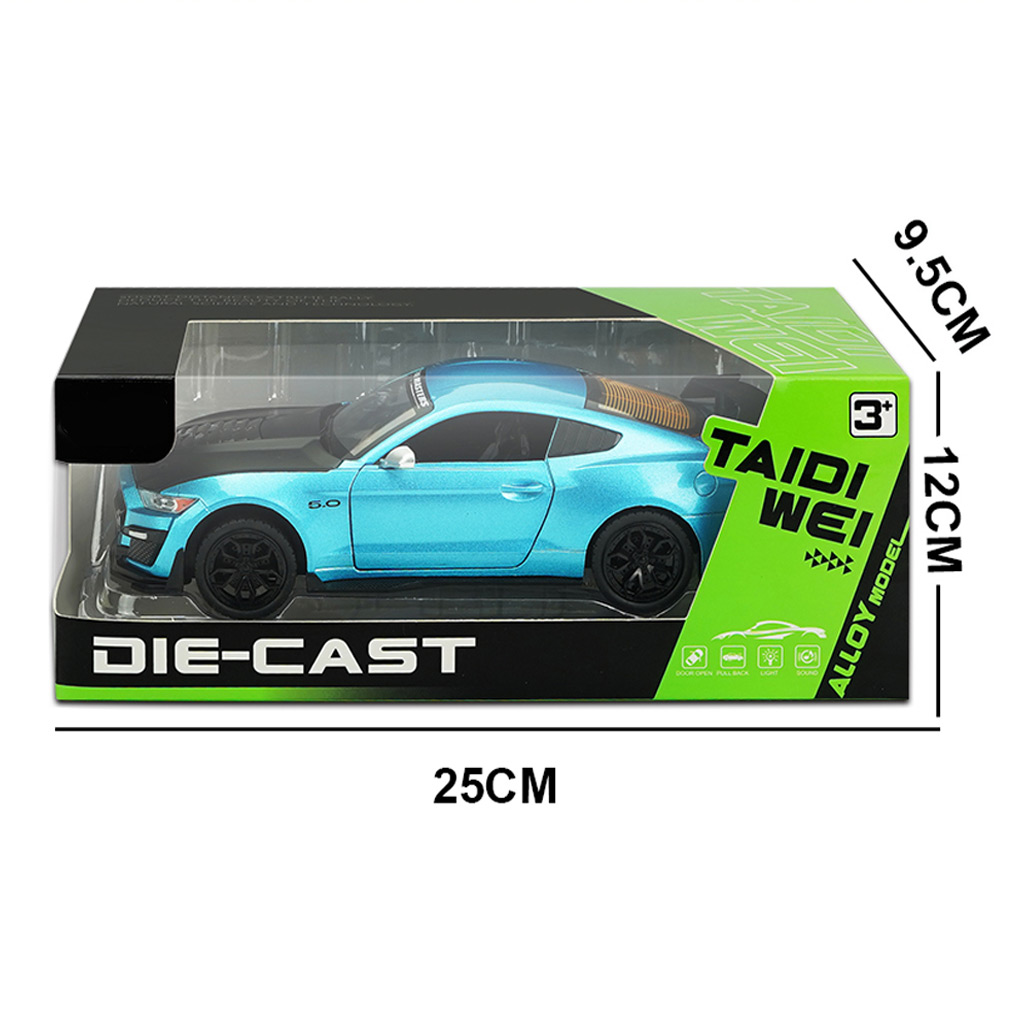 1:24 PULL BACK ALLOY CAR W/LIGHT,MUSIC,4 OPEN THE DOOR toys