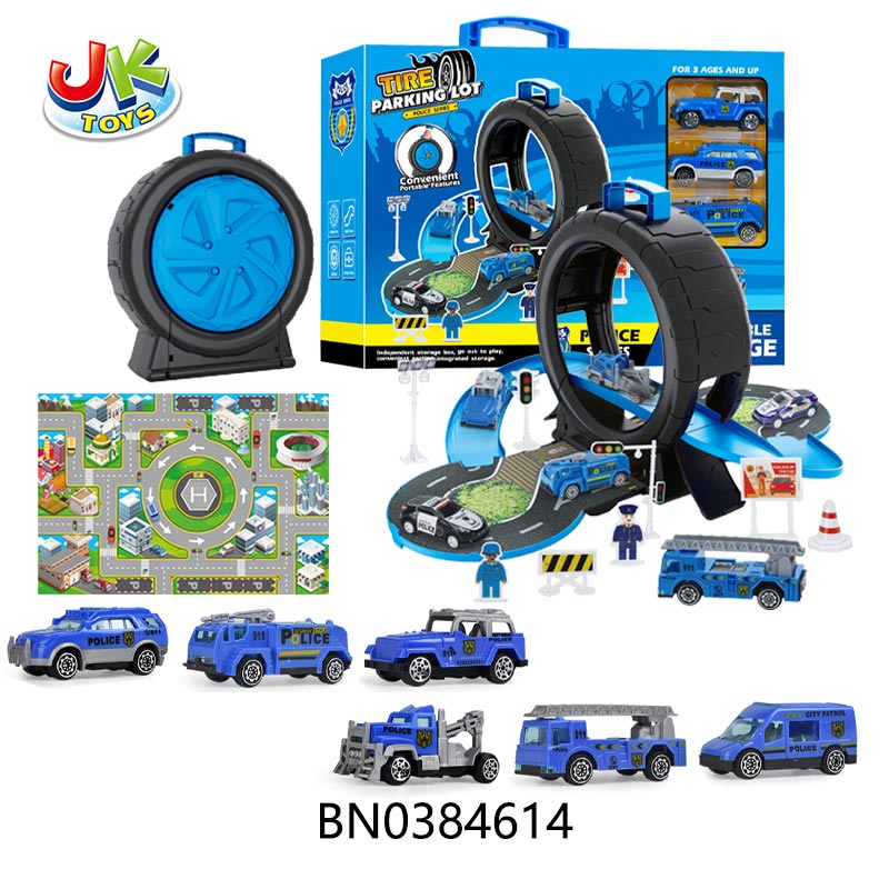 POLICE SET W/3*ALLOY CAR,MAP toys