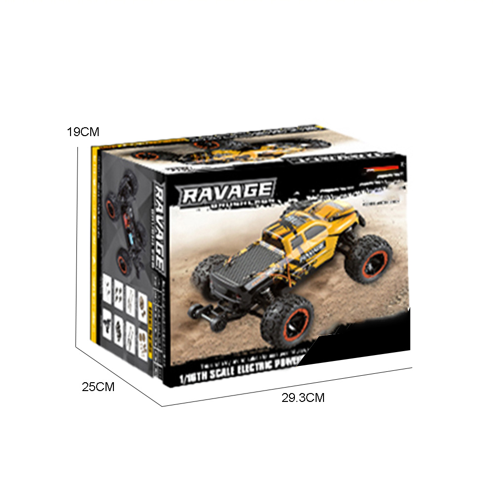 2.4G 1:16 无刷版大脚遥控车（蓝色/黄色） 玩具