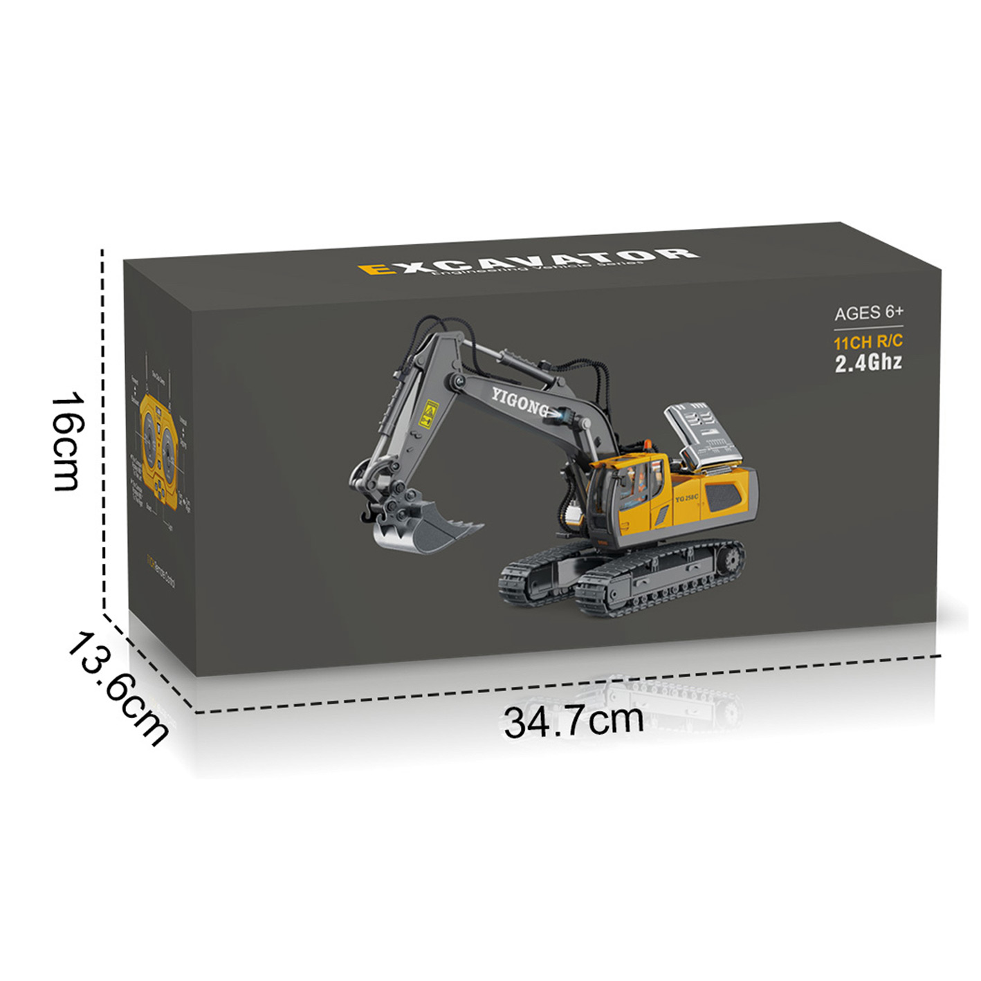 11CH 2.4G R/C ALLOY TRUCK W/LIGHT,SOUND，WHITE toys