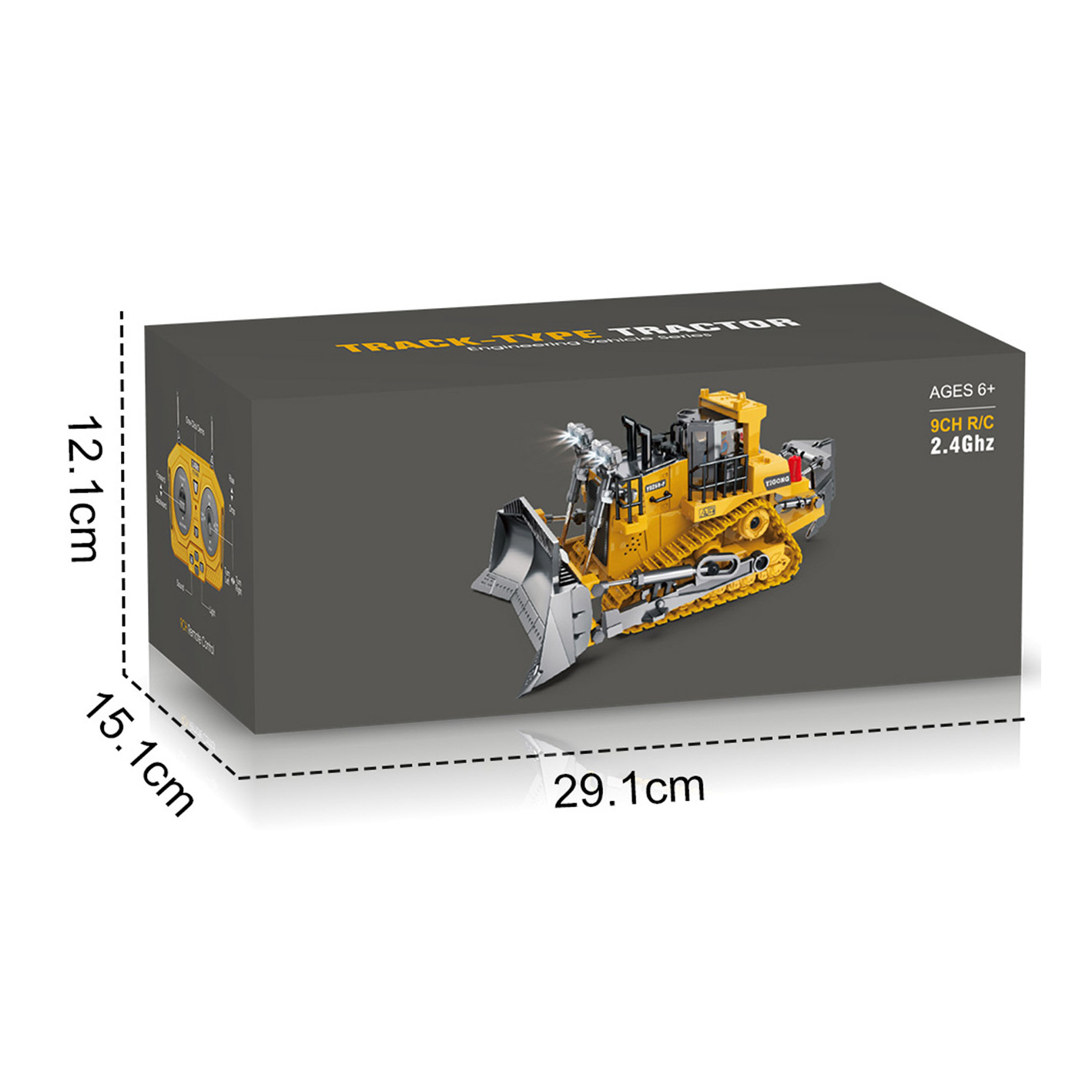 9CH 2.4G R/C ALLOY TRUCK W/LIGHT,SOUND,YELLOW toys