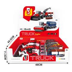 FRICTION TRUCK W/LIGHT&MUSIC（2 MODELS 4 COLORS，4 PCS/DISPLAY BOX） toys