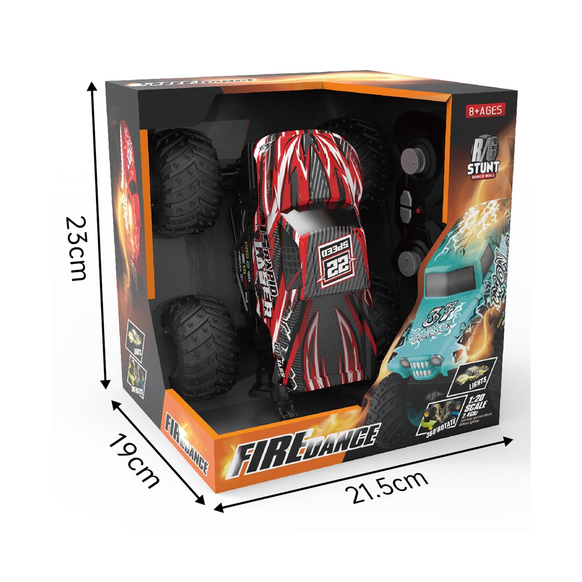 1:20 2.4G R/C STUNT CAR W/LIGHT,MUSIC，2 COLORS  toys