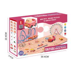 MAGNETIC PUZZLE TRACK SET W/BO CAR 8 PCS toys