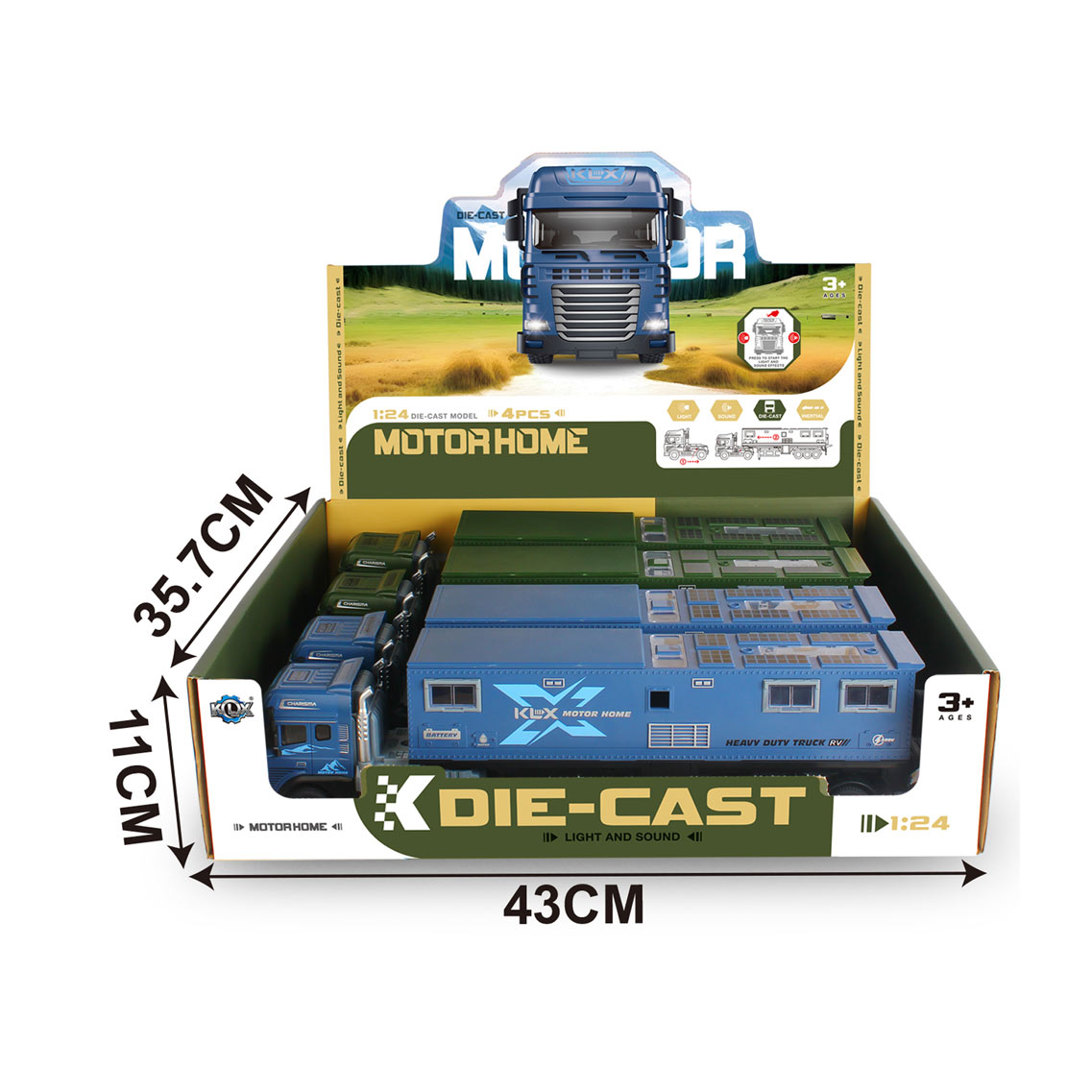 INERTIAL ALLOY RV W/LIGHT,SOUND（2 COLORS） toys