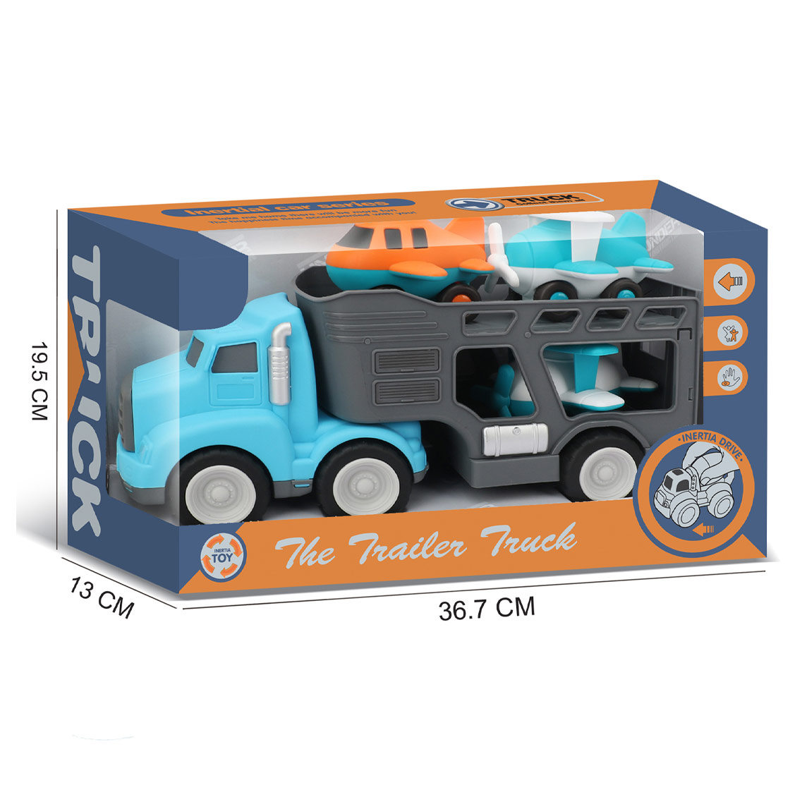 SLIDE TRUCK W/FRICTION PLANE*3PCS toys