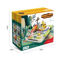 ANIMAL PARKING LOT  W/CAR*3PCS toys