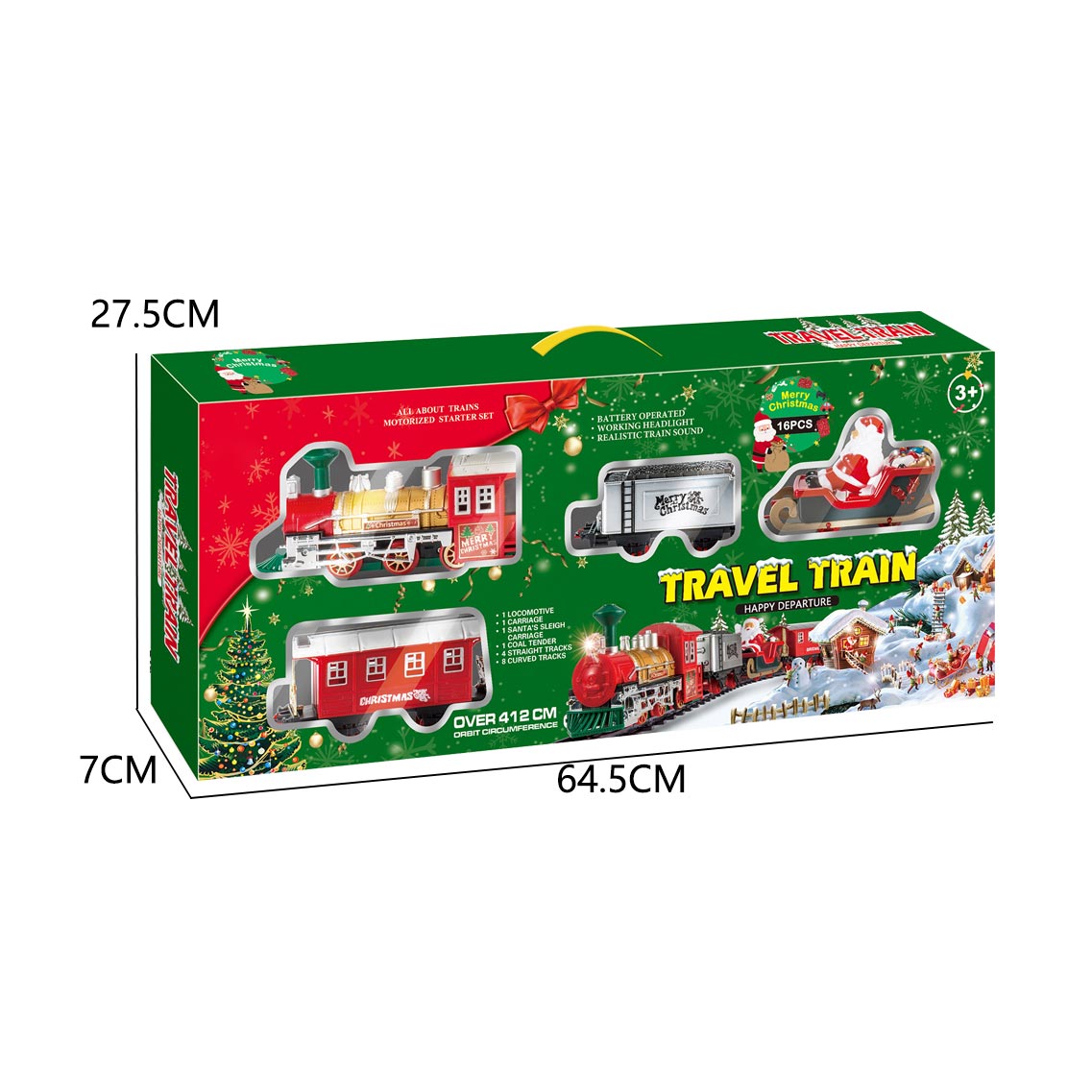 B/O CHRISTMAS TRAIN SET,,W/MUSIC,LIGHTS toys