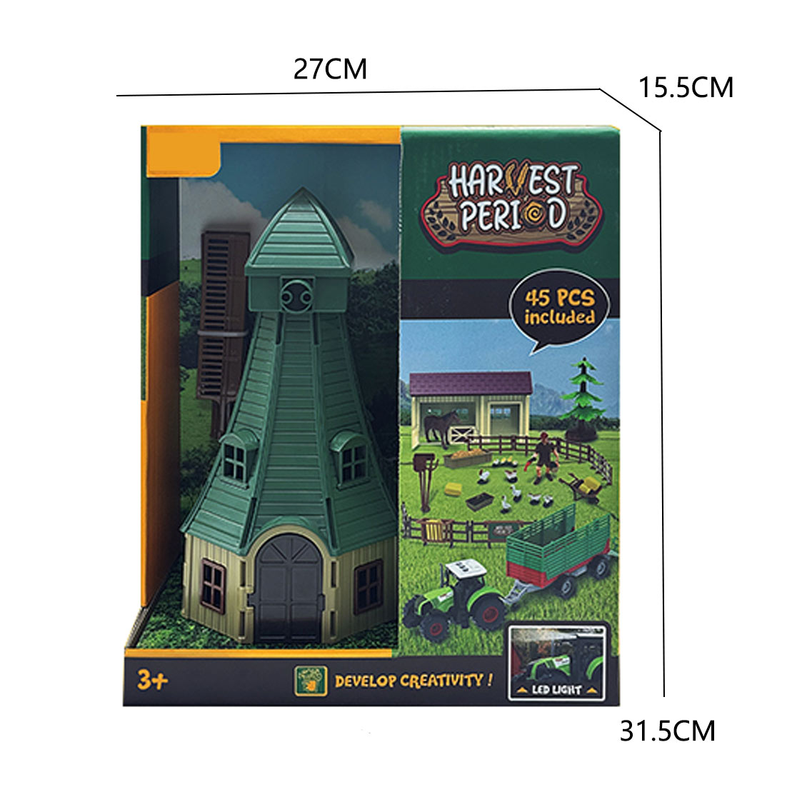 FARM ANIMAL SET,45PCS(FRICTION TRUCK W/LIGHT,SOUND) toys