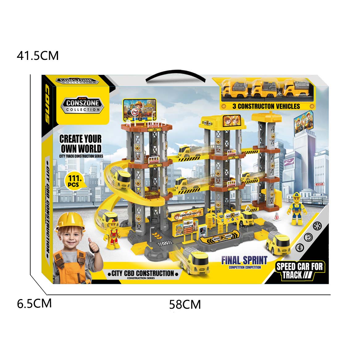 DIY ASSEMBLY  EJECTOR RAIL CAR（111PCS） toys