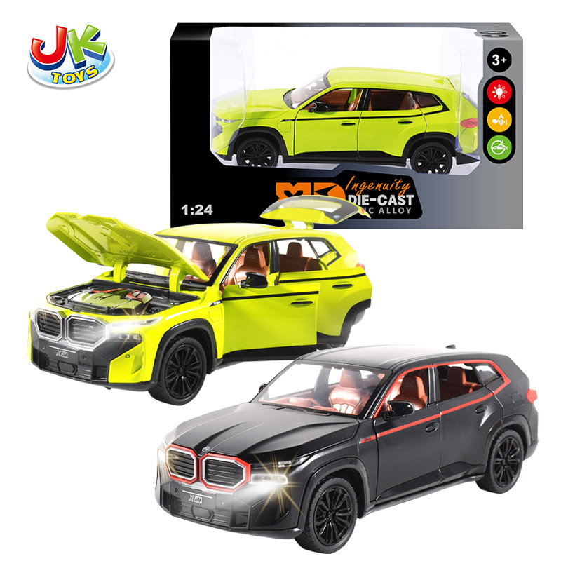 1:24 PULL BACK ALLOY CAR W/LIGHT,SOUND(YELLOW/BLACK) toys