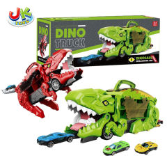 DINOSAUR STORAGE RAIL CAR W/2 SLIDE ALLOY CAR(RED/GREEEN) toys