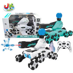 2.4G R/C 8 WHEELED WATER BOMB ROBOT DOG W/SPRAY，LIGHT,MUSIC  toys
