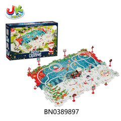 DIY  PUZZLE &  B/O RAIL CAR  25PCS toys