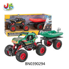  PULL-BACK ALLOY CAR W/LIGHT,MUSIC  W/RUBBER BOAT（2 ASST） toys