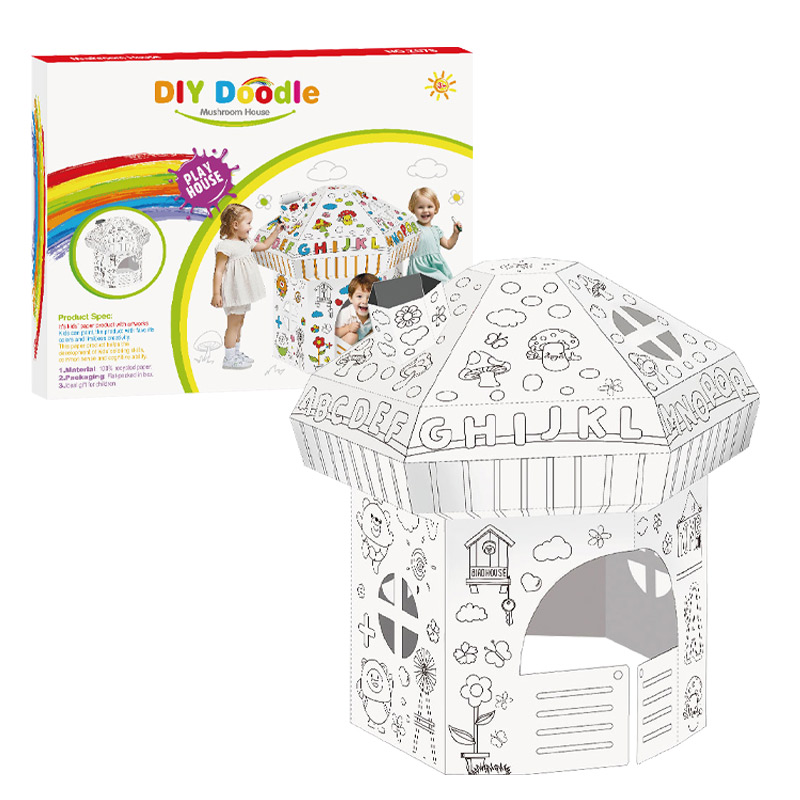DIY DOODLE MUSHROOM HOUSE toys