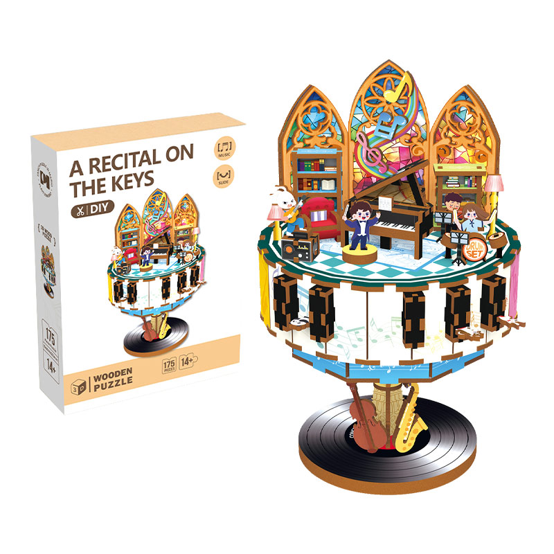 3D WOODE PUZZLE MUSIC BOX toys