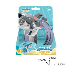 BO SHARK LIGHT UP BUBBLE BLASTER WITH CIRCULAR WATER TANK, 120ML SOLUTION(2 COLOR ASST) toys
