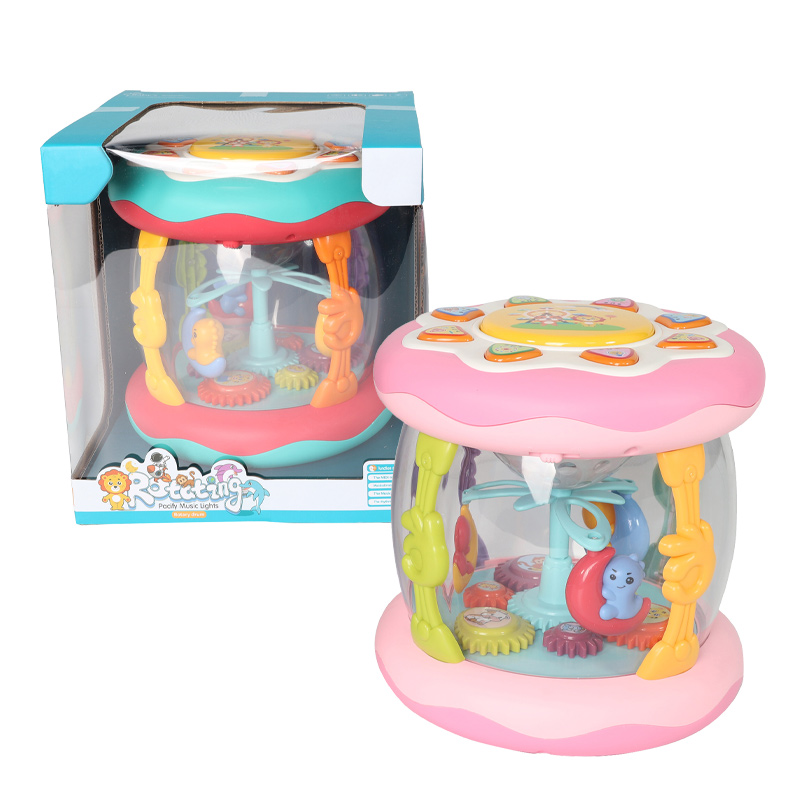 ROTATING  DRUM W/LIGHT,MUSIC(GREEN/PINK) toys