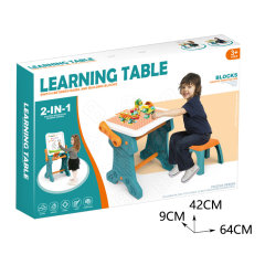 2 IN 1 MAGNETIC DRAWING BOARD BUILDING BLOCK TABLE toys
