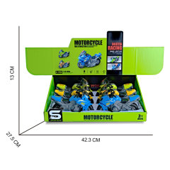 1:20 FRICTION MOTORBIKE W/LIGHT,MUSIC（3 COLORS,12PCS/DISPLAY BOX） toys