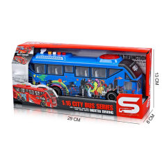 1:16 FRICTION GRAFFITI CITY BUS(W/LIGHT,SOUND&TURNABLE DOOR） toys