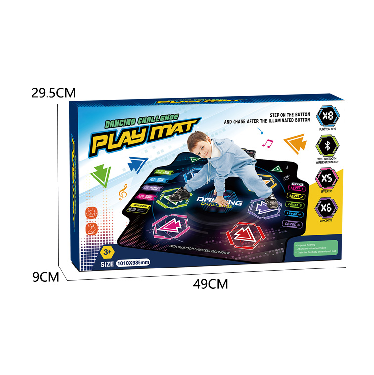 CHILDREN'S BLUETOOTH LIGHT & MUSIC DANCE CARPET (DUAL LIGHT TYPE) toys