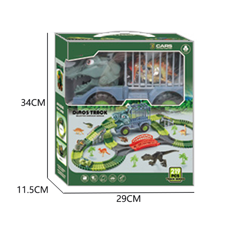 DINOSAUR TRACK CAR W/3PCS CAR toys