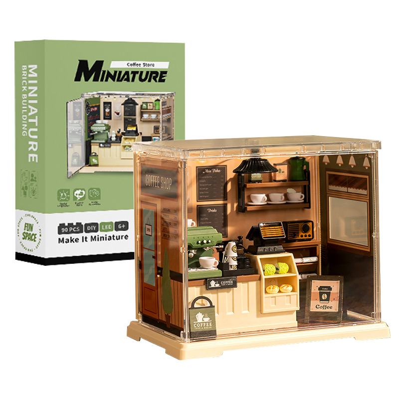 DIY COFFEE SHOP W/LIGHT 90PCS toys