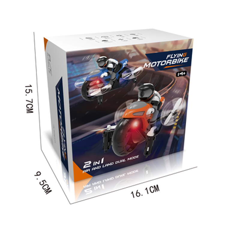 2-IN-1 MOTORCYCLE AIRCRAFT(ORANGE/BLUE) toys
