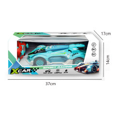 2.4G 5CH R/C STUNT CAR W/LIGHT,SPRAY,ONE-CLICK HEAD TILT(BLUE/RED) toys