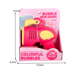 B/O 8-HOLE FLAMINGO BUBBLE GUN W/LIGHT toys