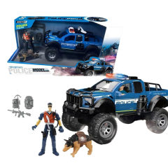 inertial police car set w/light,sound toys