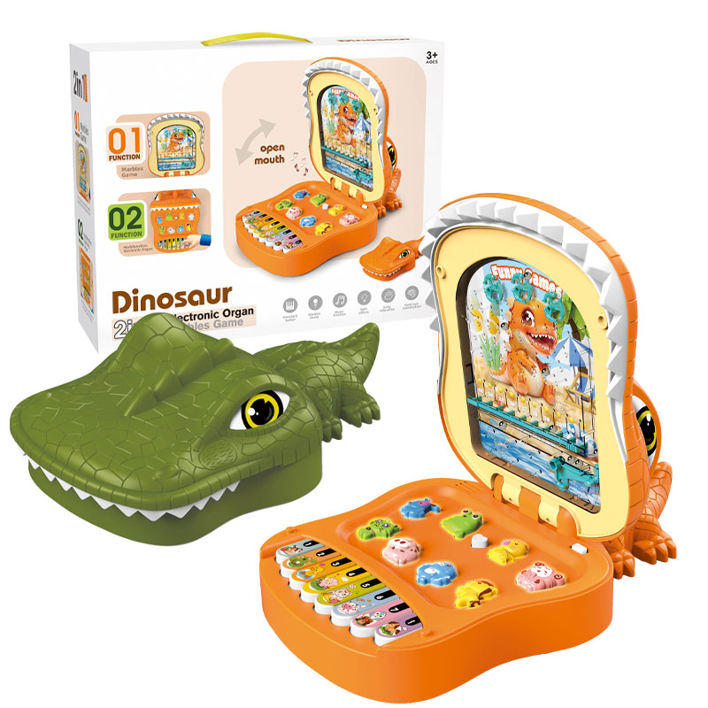 2-IN-1 DINOSAUR ELECTRONIC ORGAN&MARBLES GAME toys