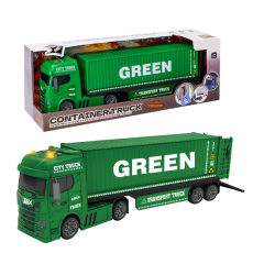 FRICTION CONTAINER TRUCK W/LIGHT,SOUND(GREEN) toys