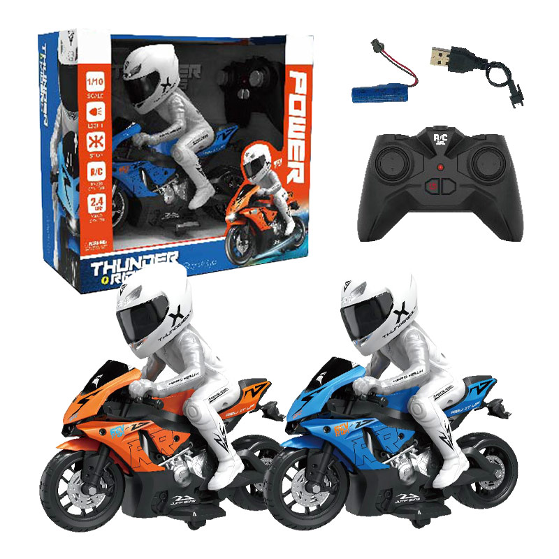 2.4G R/C MOTORCYCLE W/LIGHT（BLUE/ORANGE） toys