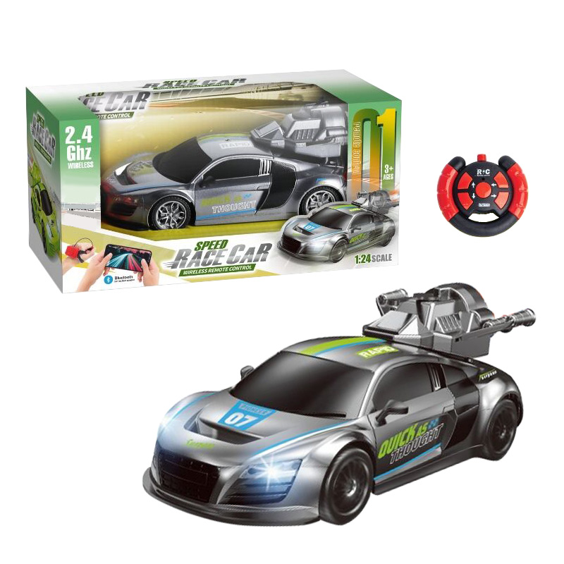2.4G R/C CAR W/LIGHT,SPRAY(DUAL REMOTE CONTROL)4 ASST toys