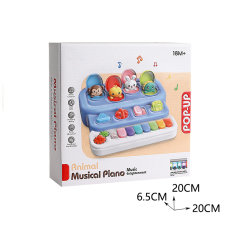 2 IN 1 CARTOON ELCTRONIC PIANO W/LIGHTS,MUSIC(2 ASST) toys