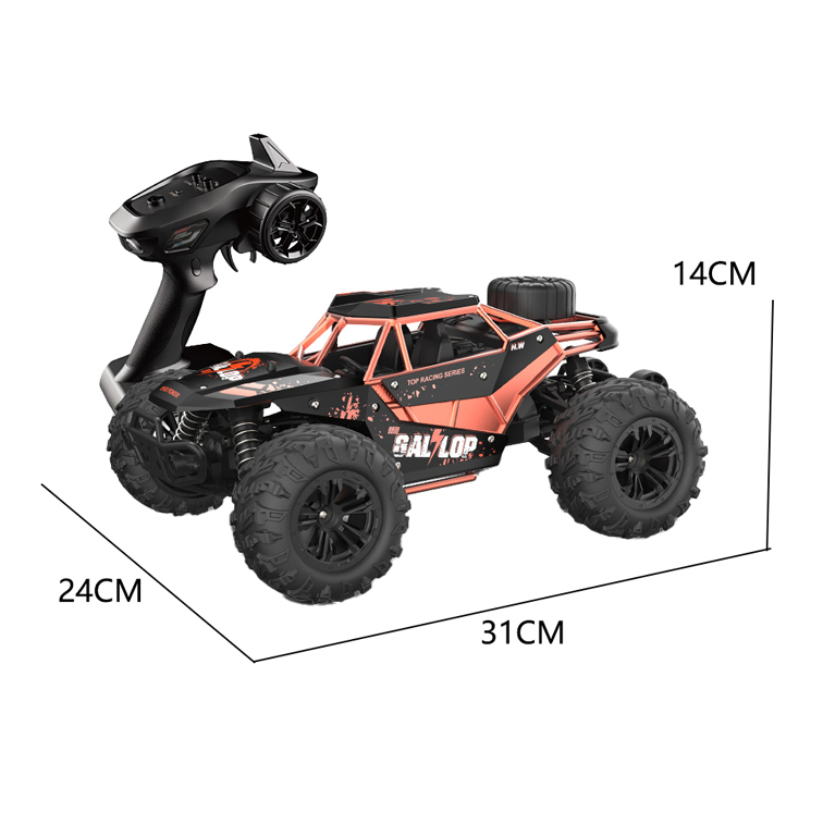 RC 2.4G 1:16 4WD HIGH-SPEED OFF-ROAD VEHICLE，4 COLORS ASST toys