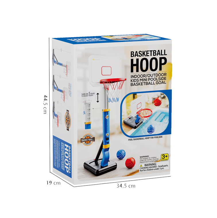 BASKETBALL HOOP W/4 BALLS (BLUE) toys