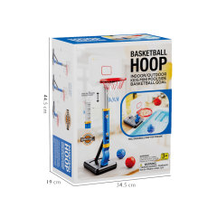 BASKETBALL HOOP W/4 BALLS (BLUE) toys