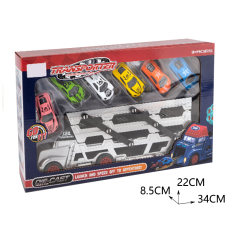 Foldable Transport Catapult Car with 6 Alloy Cars toys