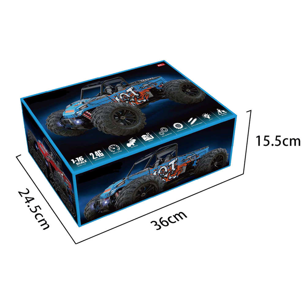 RC 2.4G 1：16 HIGH SPEED CAR，RED/BLUE ASST toys