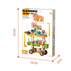 TABLEWARE CART,69 PCS toys