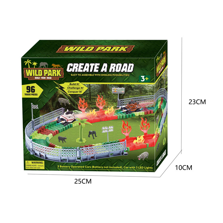 B/O TRACK SET W/LIGHT 96PCS toys