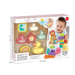 3 IN 1 SOFT RUBBER BLOCKS,28 PCS toys