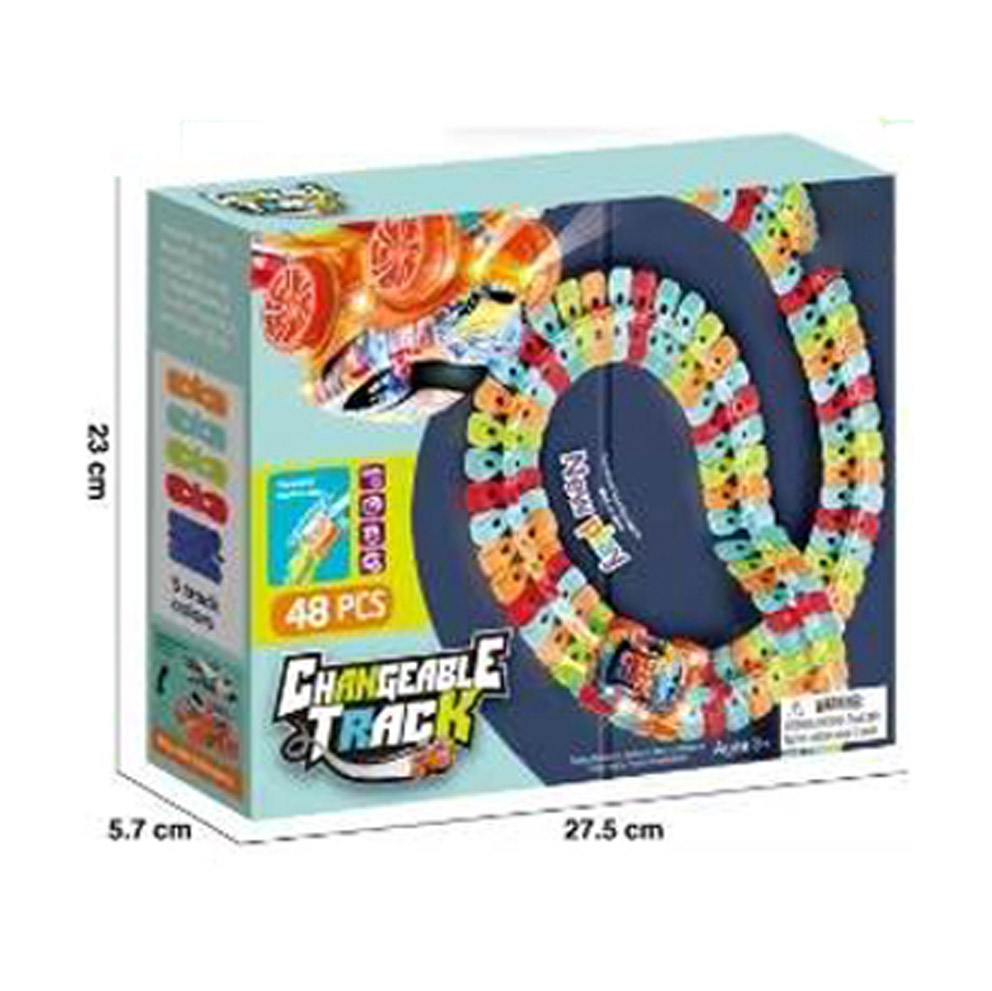 B/O BUILDING BLOCKS DIY COLORFUL STICK DISK TRACK CAR,W/ COLORFUL LIGHTS,48PCS toys